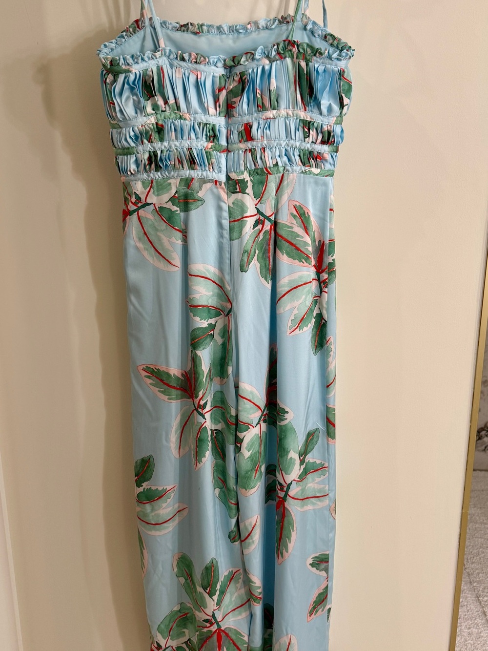 Hutch Blue Floral Smocked-Waist Wide-Leg Jumpsuit - Picture 2 of 7
